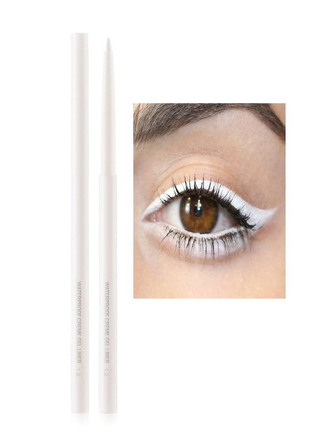 GHFCZOO Retractable White Eyeliner Pencil - Creamy, Pigmented, Smudge-Proof Eye Liner Pen - Image 1